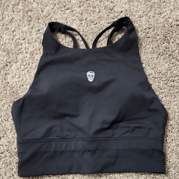 REVIVE HIGH NECK BLACK Sports Bra By GYMREAPERS - Picture 3 of 9